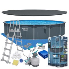 Basen ogrodowy panelowy całoroczny 732 x 132 cm 13w1 Bestawy 561RP