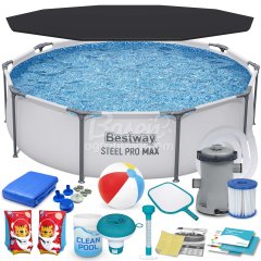 Basen ogrodowy stelażowy 305 x 76 cm 17w1 Bestway 56408