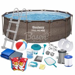 Basen ogrodowy stelażowy 366x100 18w1 Bestway 56709