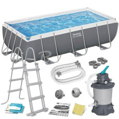 Basen ogrodowy stelażowy 404 x 201 x 100 cm 10w1 56442 Bestway 