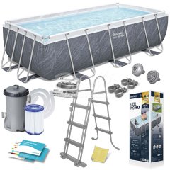 Basen ogrodowy stelażowy 404 x 201 x 100 cm 11w1 Bestway 56721