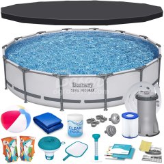 Basen ogrodowy stelażowy 427x84 17w1 Bestway 56595