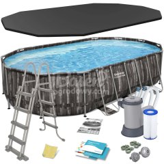 Basen ogrodowy stelażowy 610 x 366 x 122 cm 12w1 Bestway 5611R