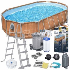 Basen ogrodowy stelażowy 610 x 366 x 122 cm 13w1 Bestway 56719N