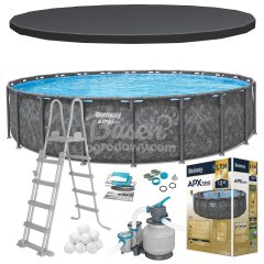 Basen ogrodowy stelażowy 671 x 132 cm 11w1 Bestway 561JZ