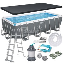Basen stelażowy ogrodowy 488 x 244 x 122 cm 11w1 Bestway 56671N