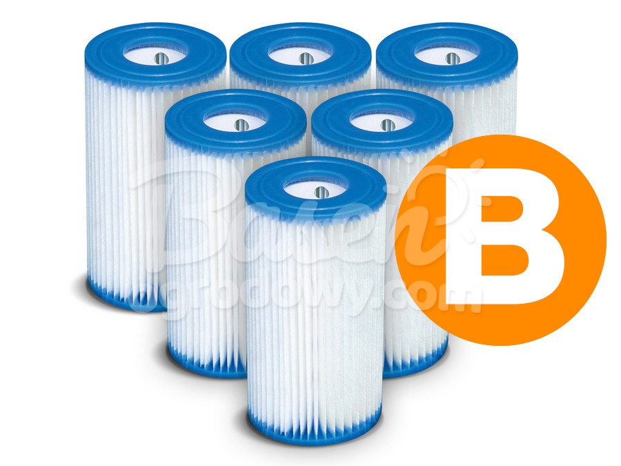 Filtr do pompy komplet Typ B 6 szt. INTEX 29005 x6