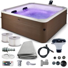 Panelowe SPA z hydromasażem całoroczne Amber 6 osobowe mSpa LED WiFi
